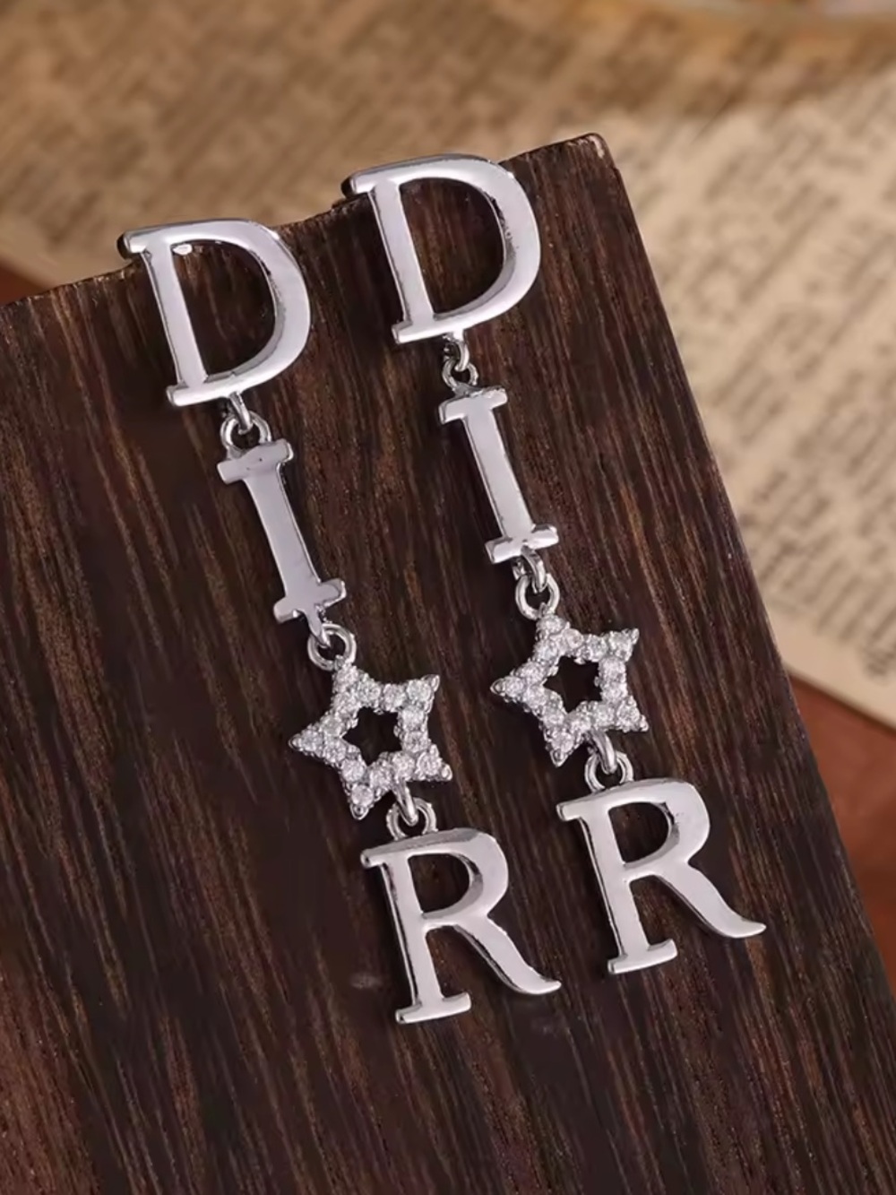 New Sparkling Initial Drop Earrings